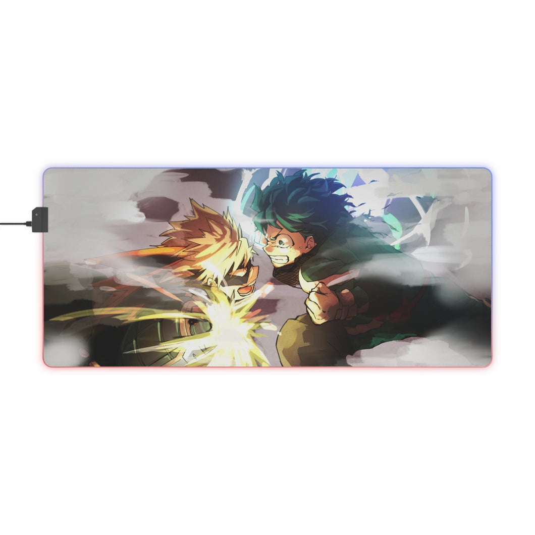 My Hero Academia Izuku Midoriya, Katsuki Bakugou RGB LED Mouse Pad (Desk Mat)