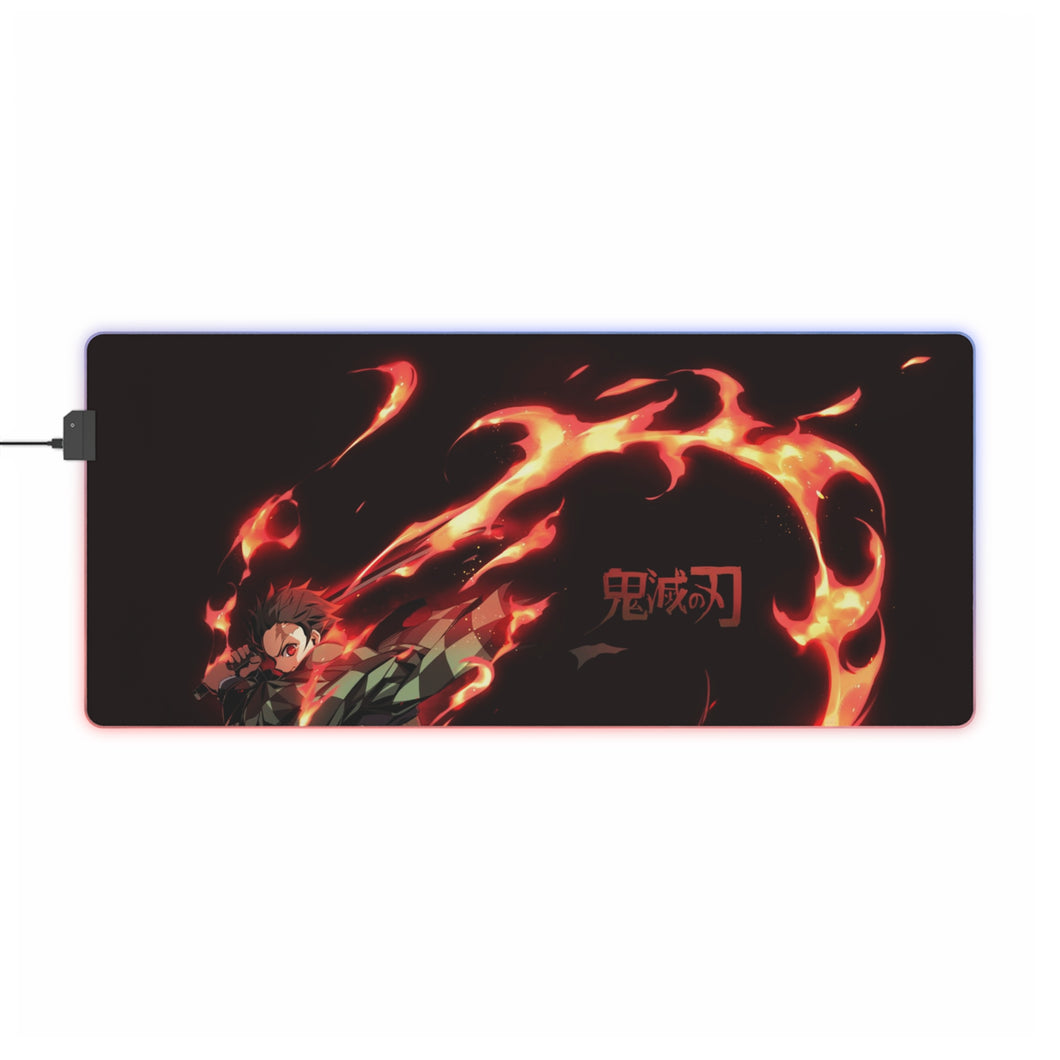 Tapis de souris LED RVB Tanjiro Kamado (tapis de bureau)