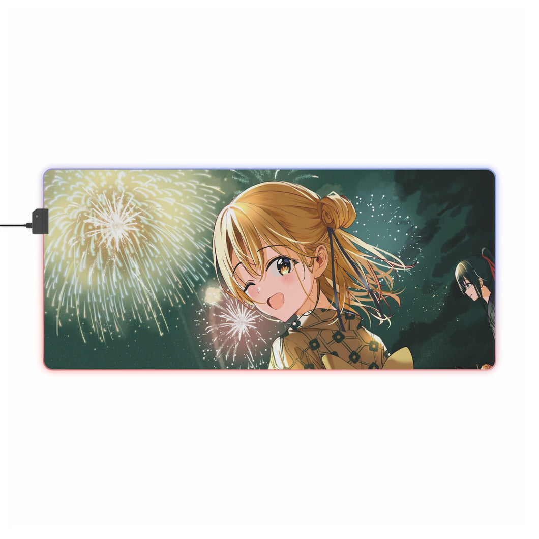 My Teen Romantic Comedy SNAFU Hachiman Hikigaya, Yukino Yukinoshita, Yui Yuigahama RGB LED Tapis de souris (Tapis de bureau)