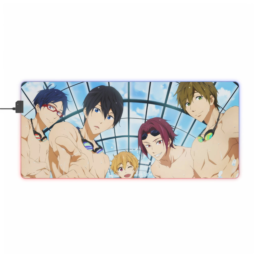 Free! Rin Matsuoka, Makoto Tachibana, Haruka Nanase, Nagisa Hazuki RGB LED Mouse Pad (Desk Mat)