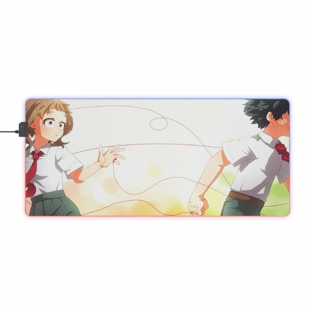 Ochako and Izuku RGB LED Mouse Pad (Desk Mat)