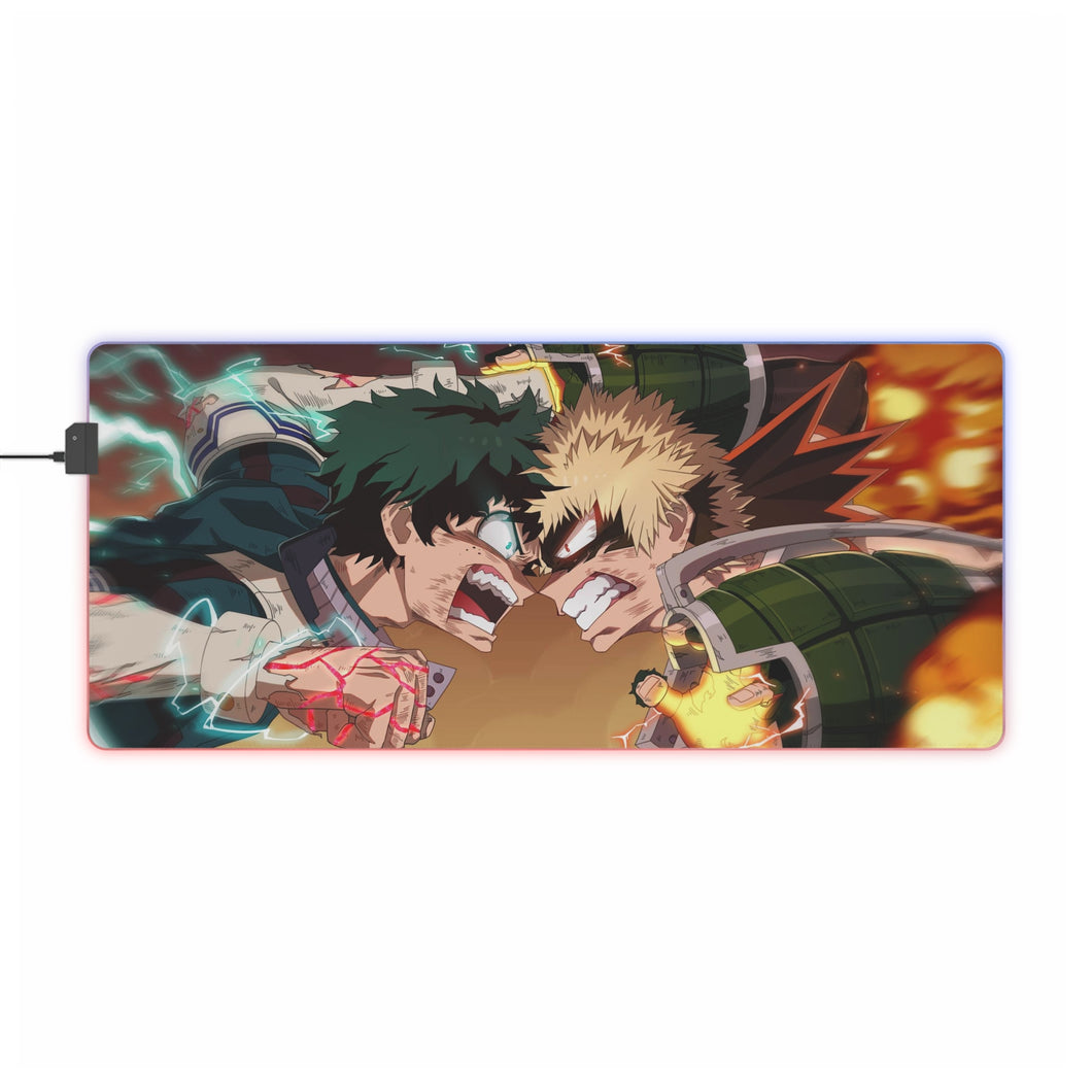 My Hero Academia Izuku Midoriya, Katsuki Bakugou RGB LED Mouse Pad (Desk Mat)