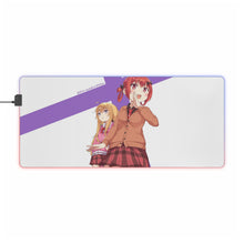 Cargar imagen en el visor de la galería, Alfombrilla de ratón con LED RGB blanca (alfombrilla de escritorio) de Gabriel DropOut Satanichia Kurumizawa Mcdowell, Gabriel Tenma
