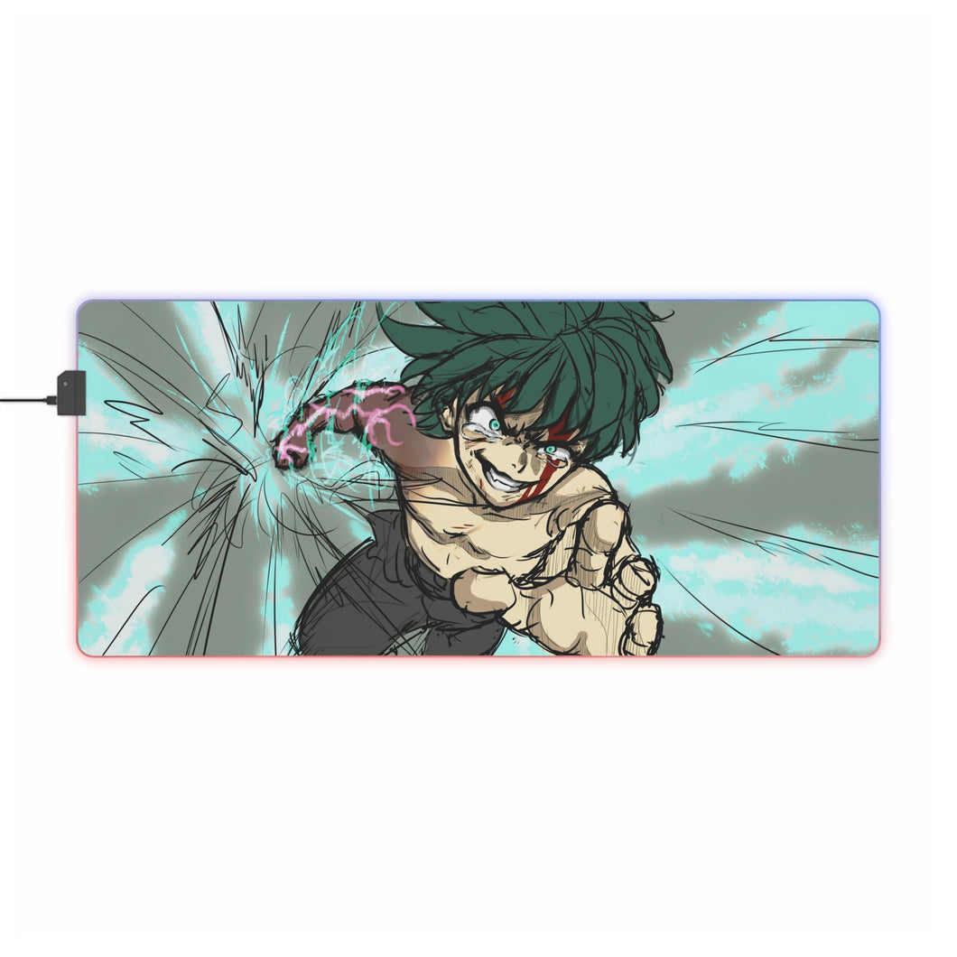 Alfombrilla de ratón RGB LED Izuku Midoriya de My Hero Academia (alfombrilla de escritorio)