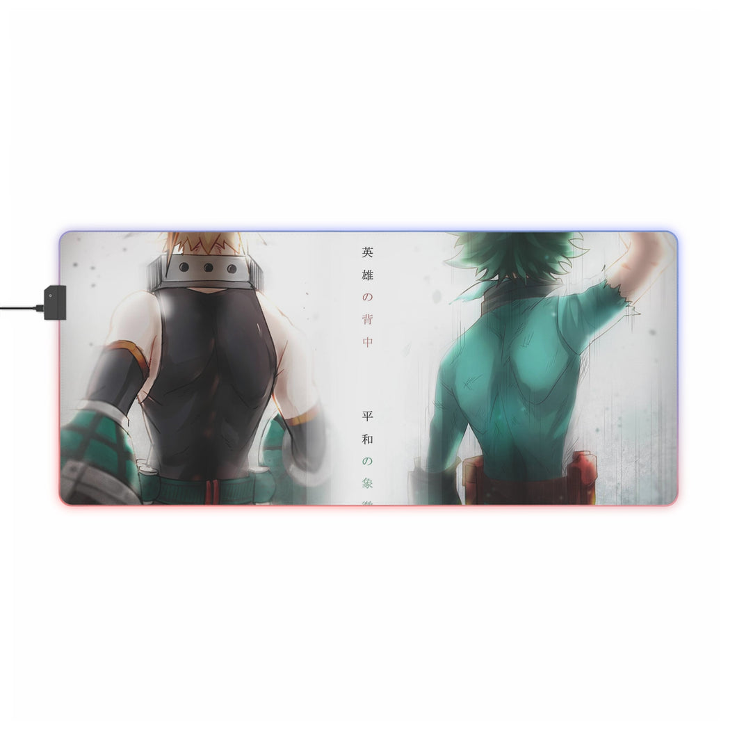 My Hero Academia Izuku Midoriya, Katsuki Bakugou RGB LED Mouse Pad (Desk Mat)