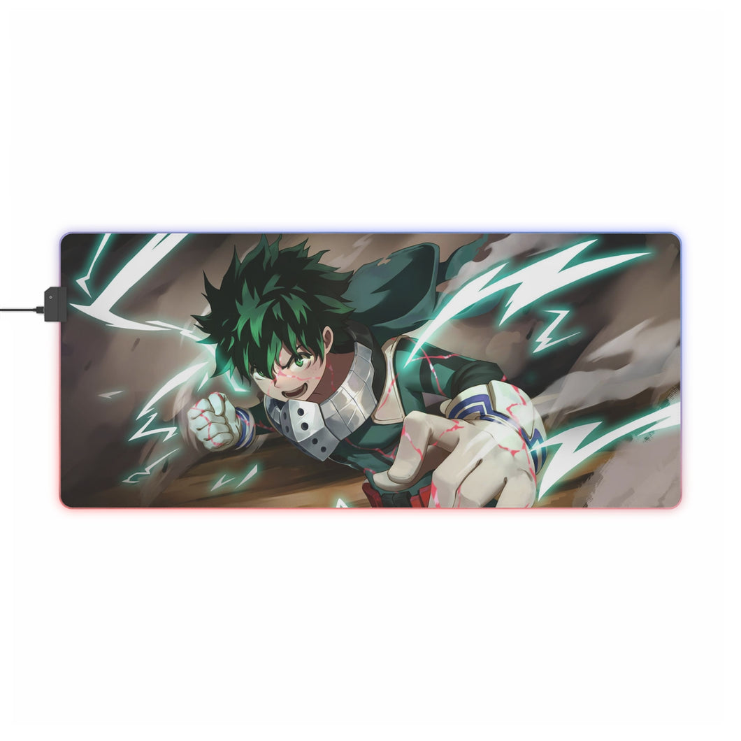 Tapis de souris LED RVB My Hero Academia Izuku Midoriya (tapis de bureau)