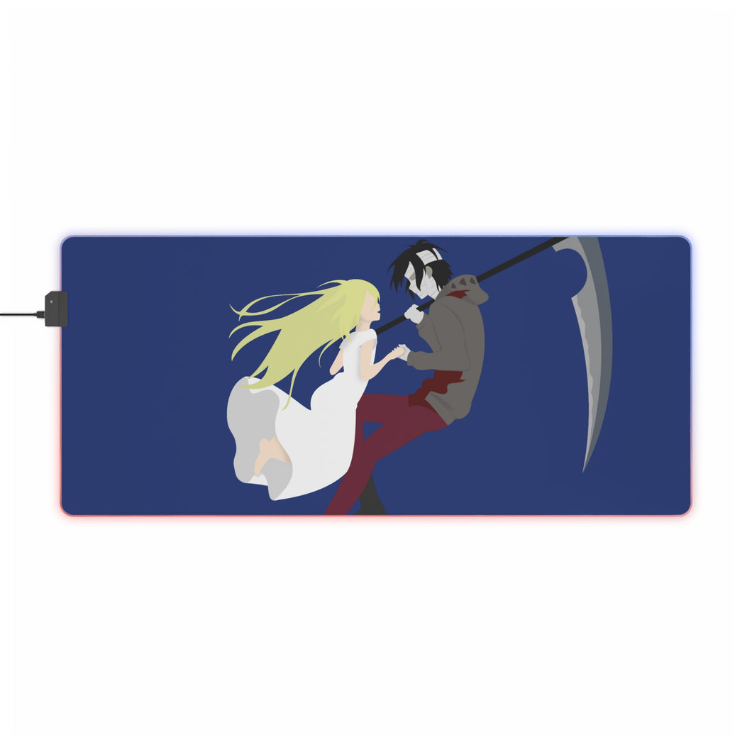 Tapis de souris LED RVB Angels Of Death Rachel Gardner (tapis de bureau)