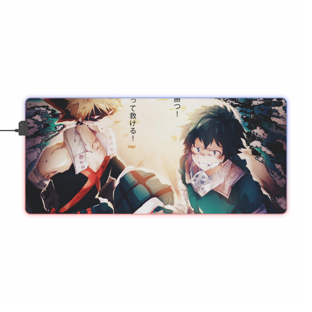 My Hero Academia Izuku Midoriya, Katsuki Bakugou RGB LED Mouse Pad (Desk Mat)