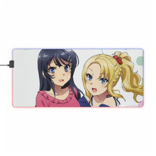 Charger l&#39;image dans la galerie, Tapis de souris LED RGB Rascal Does Not Dream of Bunny Girl Senpai (tapis de bureau)
