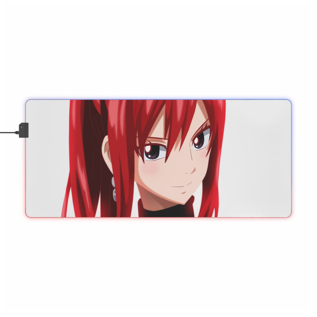 Tapis de souris LED RGB Fairy Tail Erza Scarlet (tapis de bureau)