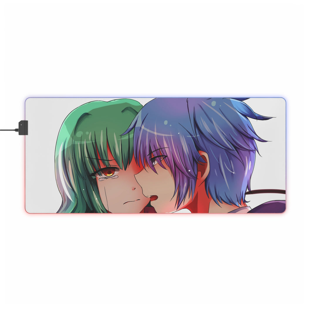 Tapis de souris LED RVB Nagisa et Kaede (tapis de bureau)