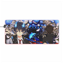 Load image into Gallery viewer, Rin and Yukio Okumura RGB LED Mouse Pad (Desk Mat)
