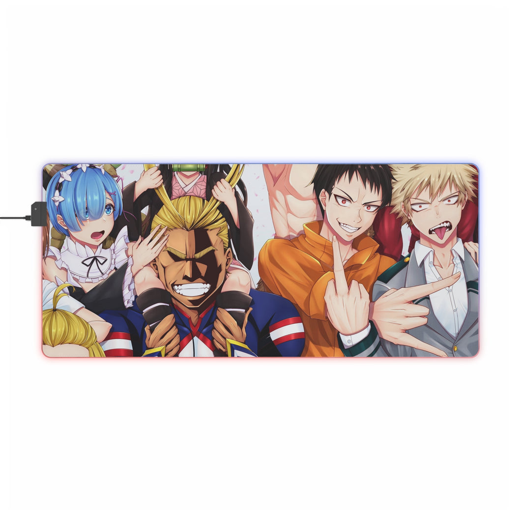 Anime Crossover RGB LED Mouse Pad (Desk Mat)