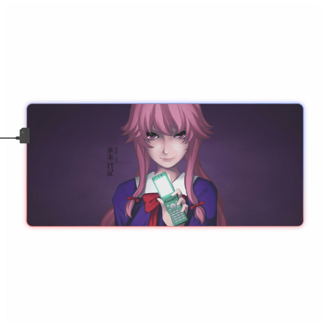 Tapis de souris LED RVB Mirai Nikki Yuno Gasai (tapis de bureau)