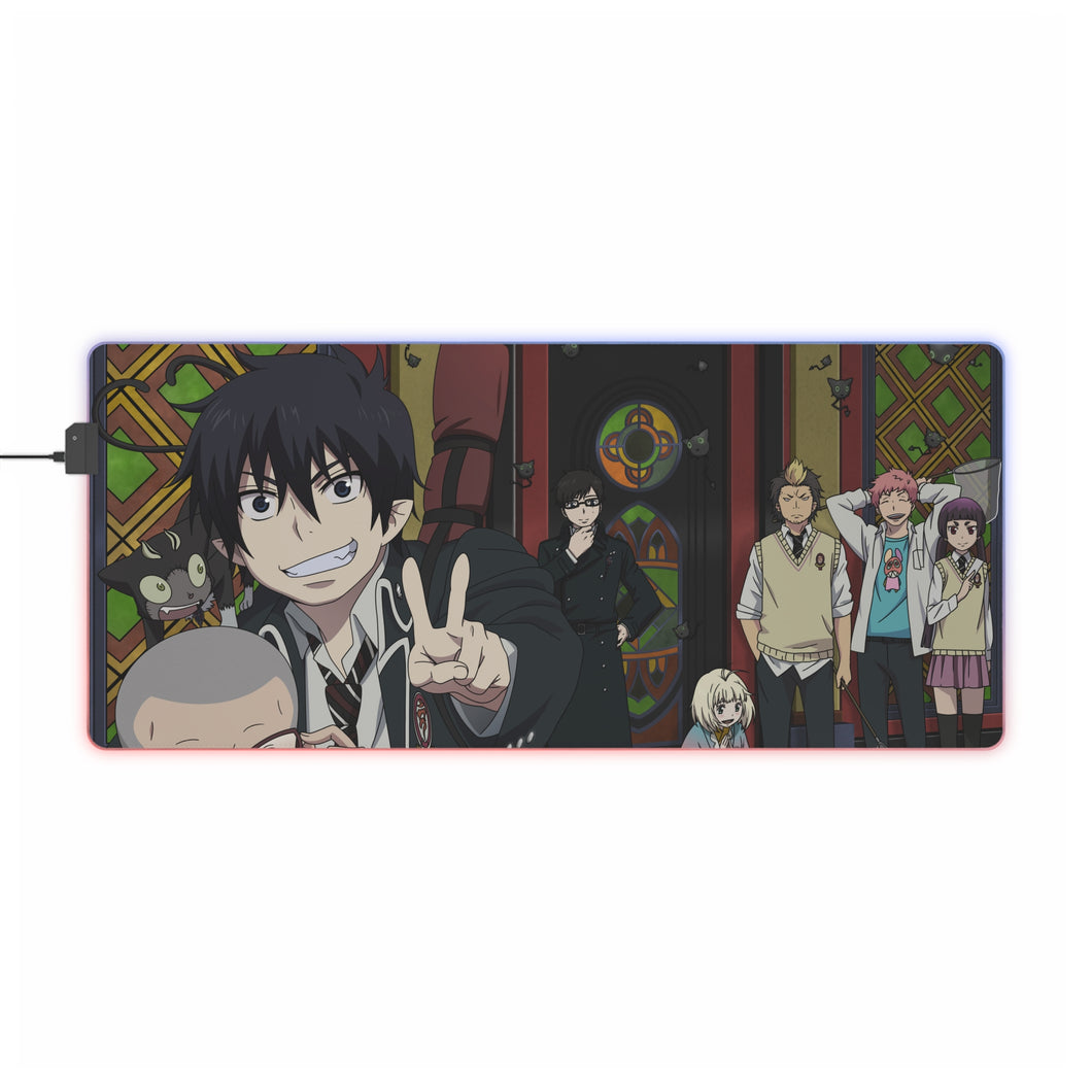 Alfombrilla de ratón RGB LED Ao No Exorcist (alfombrilla de escritorio)