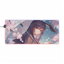 Charger l&#39;image dans la galerie, Tapis de souris LED RGB Rascal Does Not Dream Of Bunny Girl Senpai (tapis de bureau)
