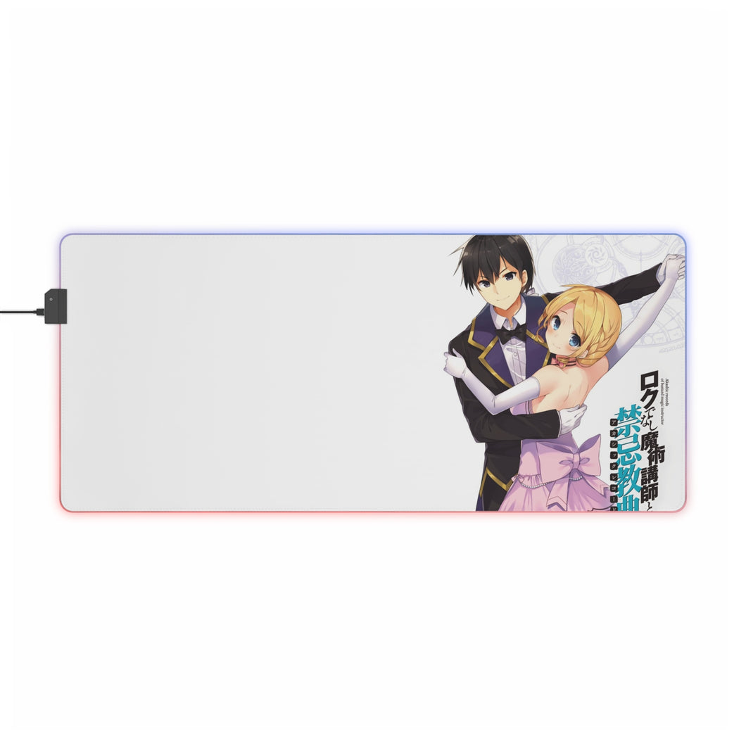 Rokudenashi Majutsu Koushi to Akashic Records Tapis de souris LED RVB (tapis de bureau)