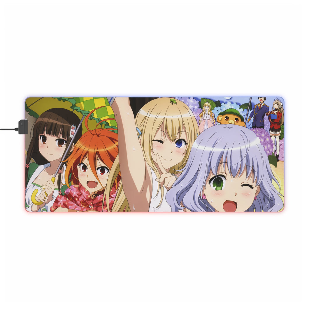 Amagi Brilliant Park Isuzu Sento, Seiya Kanie, Latifa Fleuranza, Sylphy, Moffle RGB LED Mouse Pad (Desk Mat)