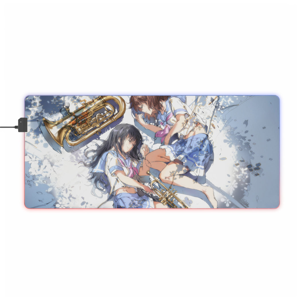 Sound! Euphonium Kumiko Oumae, Reina Kousaka RGB LED Mouse Pad (Desk Mat)