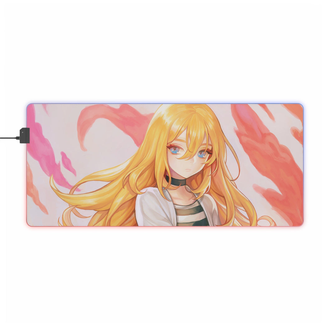 Tapis de souris LED RVB Angels Of Death Rachel Gardner (tapis de bureau)