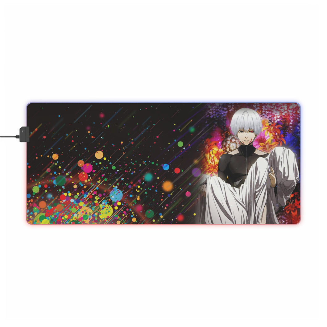 Tapis de souris LED RVB Tokyo Ghoul Ken Kaneki (tapis de bureau)