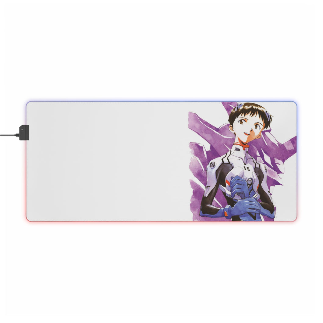 Tapis de souris LED RGB Anime Neon Genesis Evangelion (tapis de bureau)