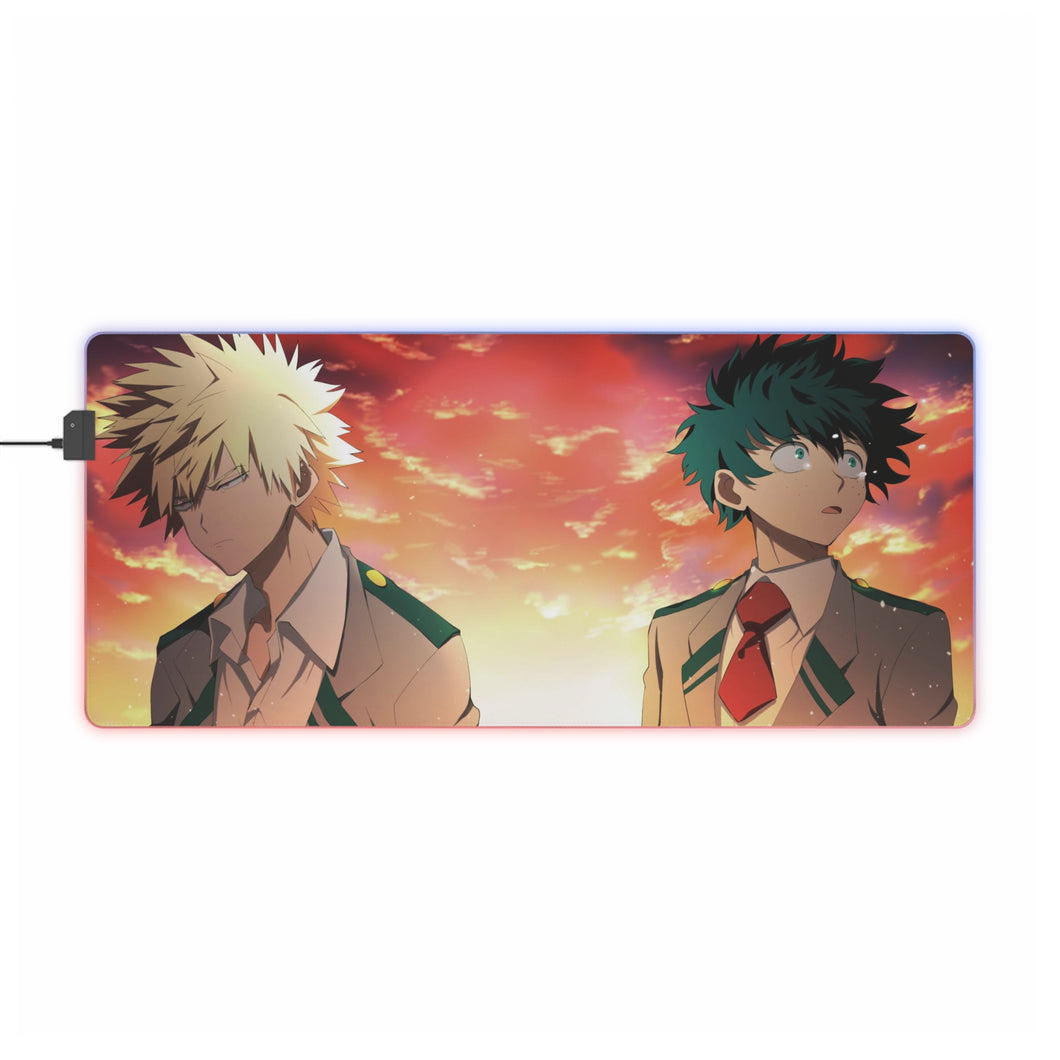 My Hero Academia Izuku Midoriya, Katsuki Bakugou RGB LED Mouse Pad (Desk Mat)