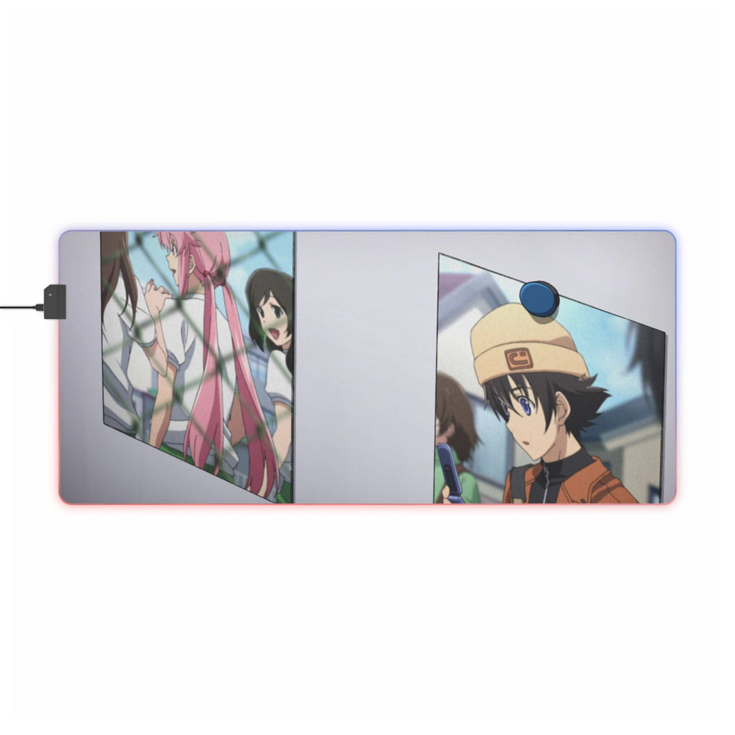 Tapis de souris LED RVB Mirai Nikki (tapis de bureau)