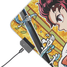 Charger l&#39;image dans la galerie, Tapis de souris LED RVB Tanjiro Kamado Nezuko Kamado (tapis de bureau)
