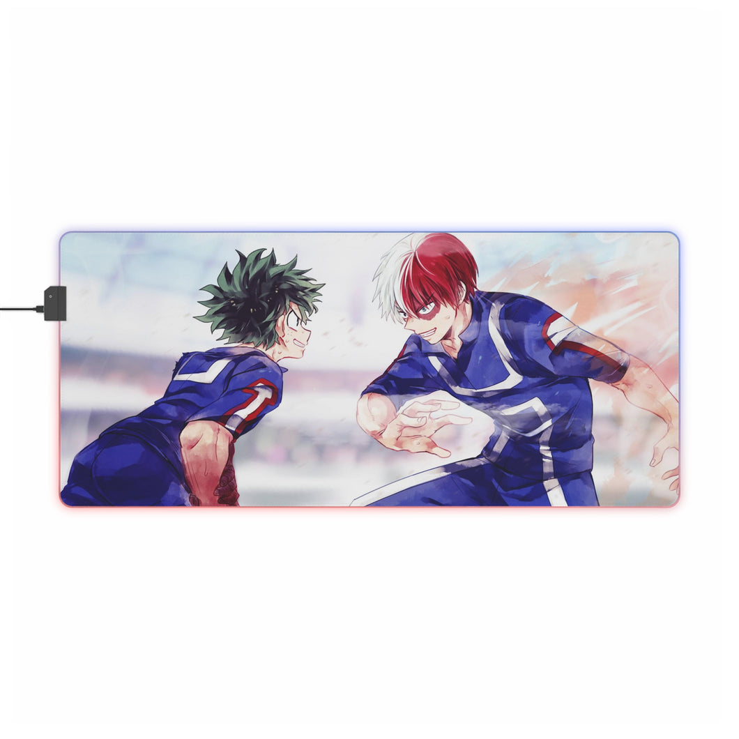 Tapis de souris LED RVB My Hero Academia Izuku Midoriya (tapis de bureau)