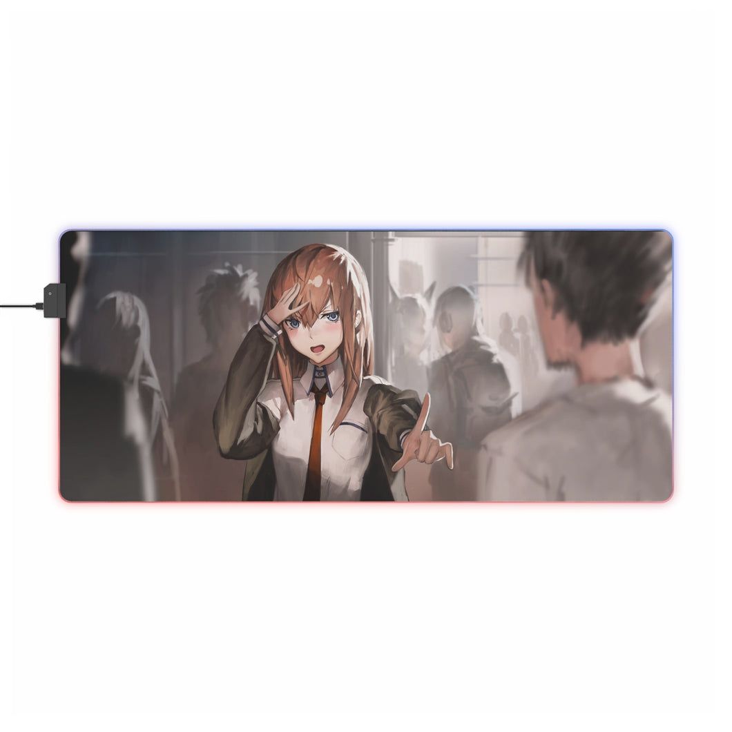 Assistant Christina- Makise Kurisu RGB LED Mouse Pad (Desk Mat)