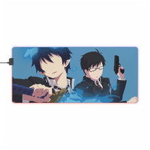 Load image into Gallery viewer, Blue Exorcist Rin Okumura, Yukio Okumura RGB LED Mouse Pad (Desk Mat)
