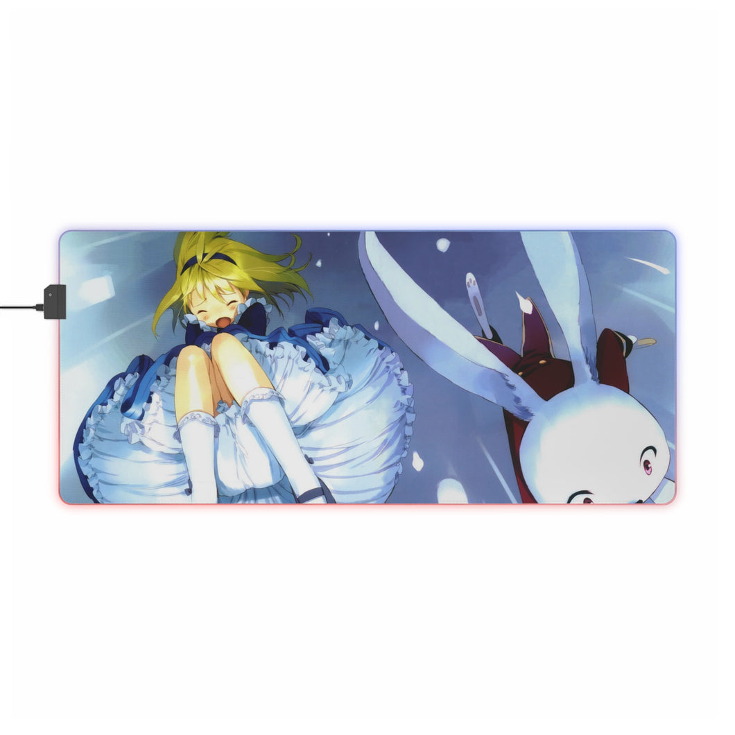 Tapis de souris LED RVB Anime Alice au pays des merveilles (tapis de bureau)