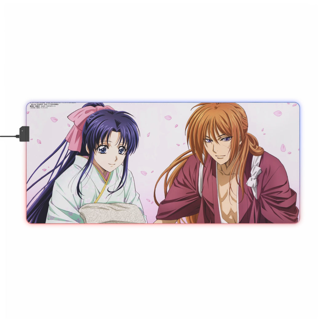 Alfombrilla de ratón LED RGB Rurouni Kenshin (alfombrilla de escritorio)