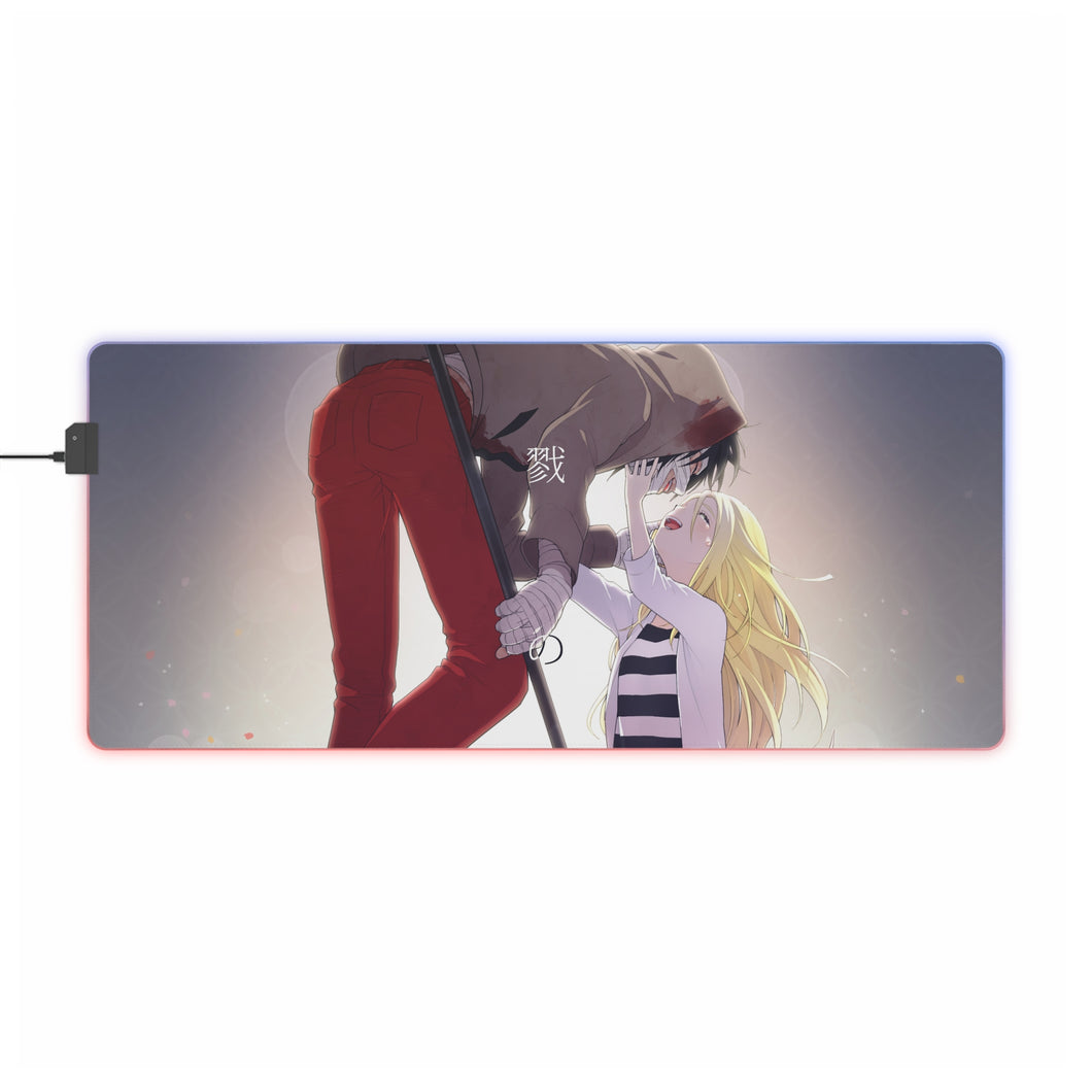 Tapis de souris LED RVB Angels Of Death Rachel Gardner (tapis de bureau)