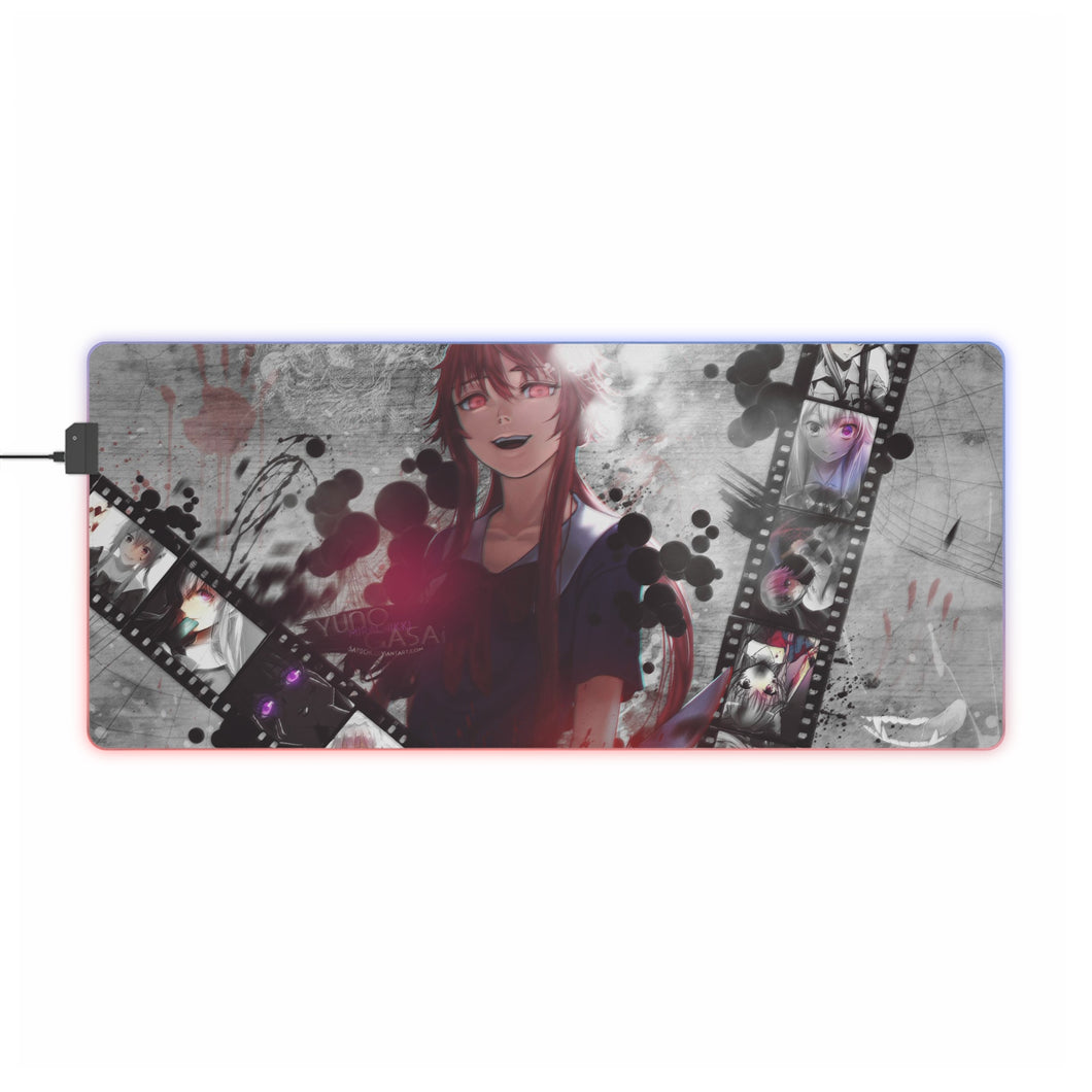 Tapis de souris LED RVB Mirai Nikki Yuno Gasai (tapis de bureau)