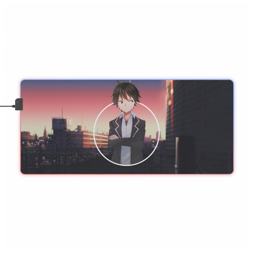 Tapis de souris LED RVB Hachiman Hikigaya (tapis de bureau)