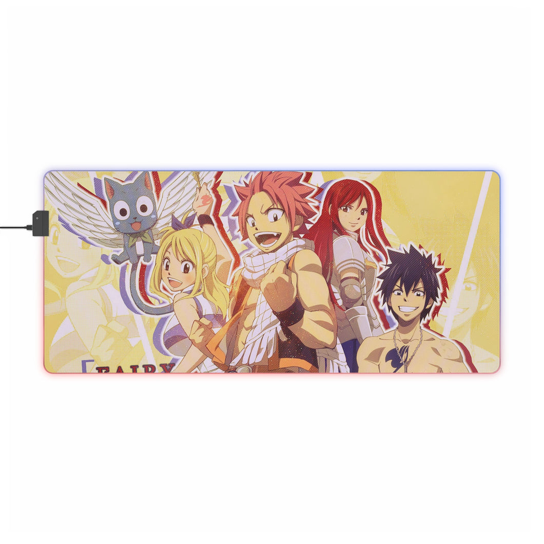 Tapis de souris LED RGB Anime Fairy Tail (tapis de bureau)