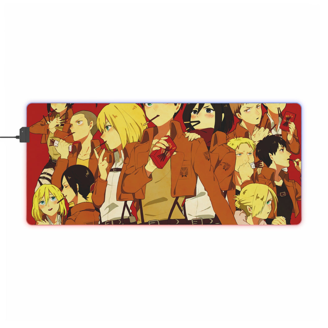 Anime Attack On Titan RGB LED Mouse Pad (Desk Mat)