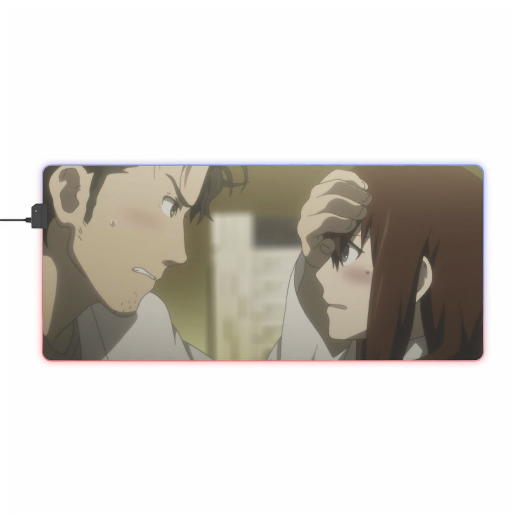 Okabe and Kurisu RGB LED Mouse Pad (Desk Mat)