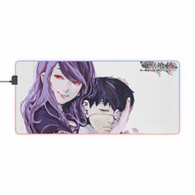 Cargar imagen en el visor de la galería, Alfombrilla de ratón LED RGB (alfombrilla de escritorio) con diseño de Tokyo Ghoul Ken Kaneki y Rize Kamishiro
