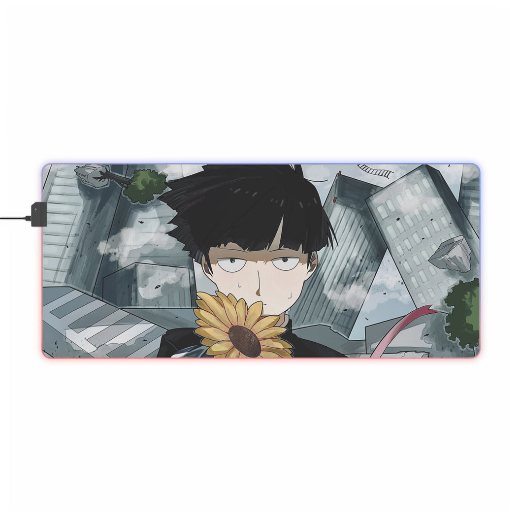 Tapis de souris LED RGB Mob Psycho 100 Shigeo Kageyama (tapis de bureau)