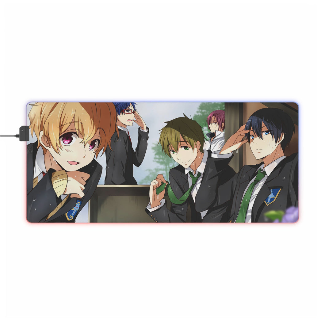 Free! Rin Matsuoka, Makoto Tachibana, Haruka Nanase, Nagisa Hazuki RGB LED Mouse Pad (Desk Mat)