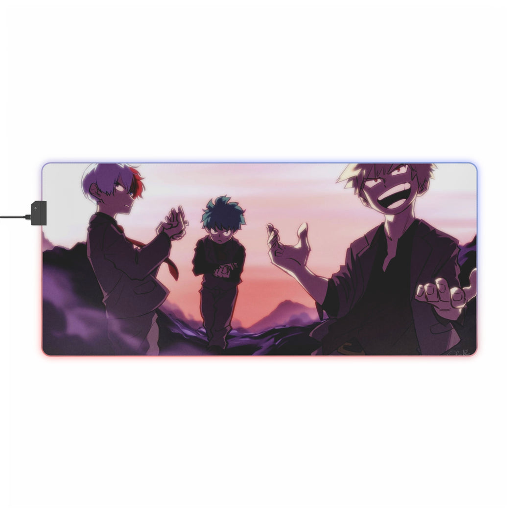 My Hero Academia Izuku Midoriya, Katsuki Bakugou RGB LED Mouse Pad (Desk Mat)