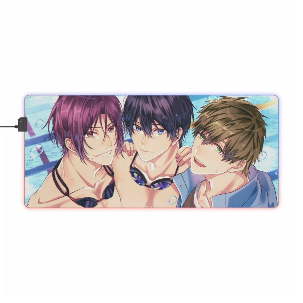 Free! Rin Matsuoka, Makoto Tachibana, Haruka Nanase RGB LED Mouse Pad (Desk Mat)