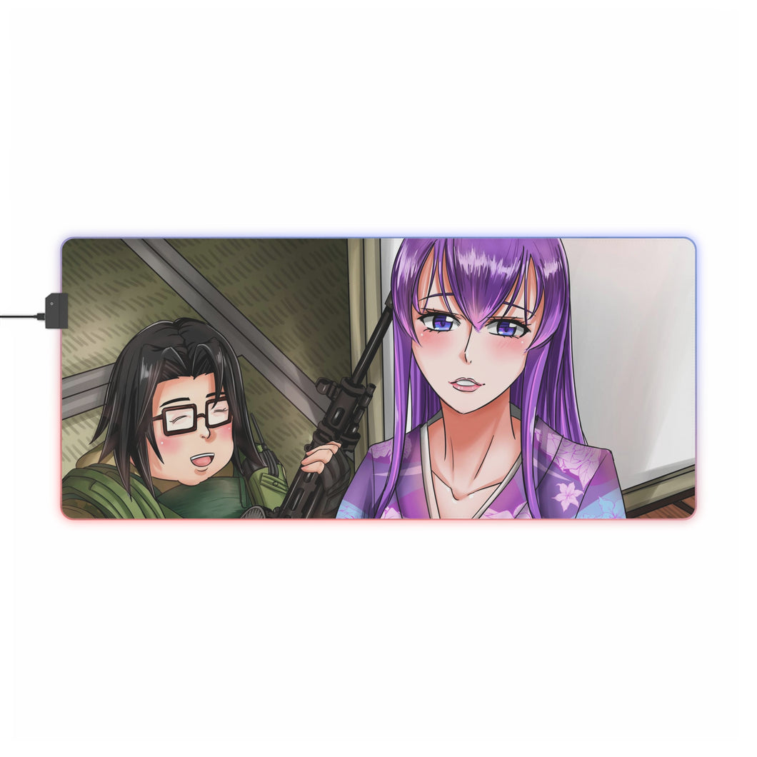 Tapis de souris LED RGB Highschool Of The Dead (tapis de bureau)