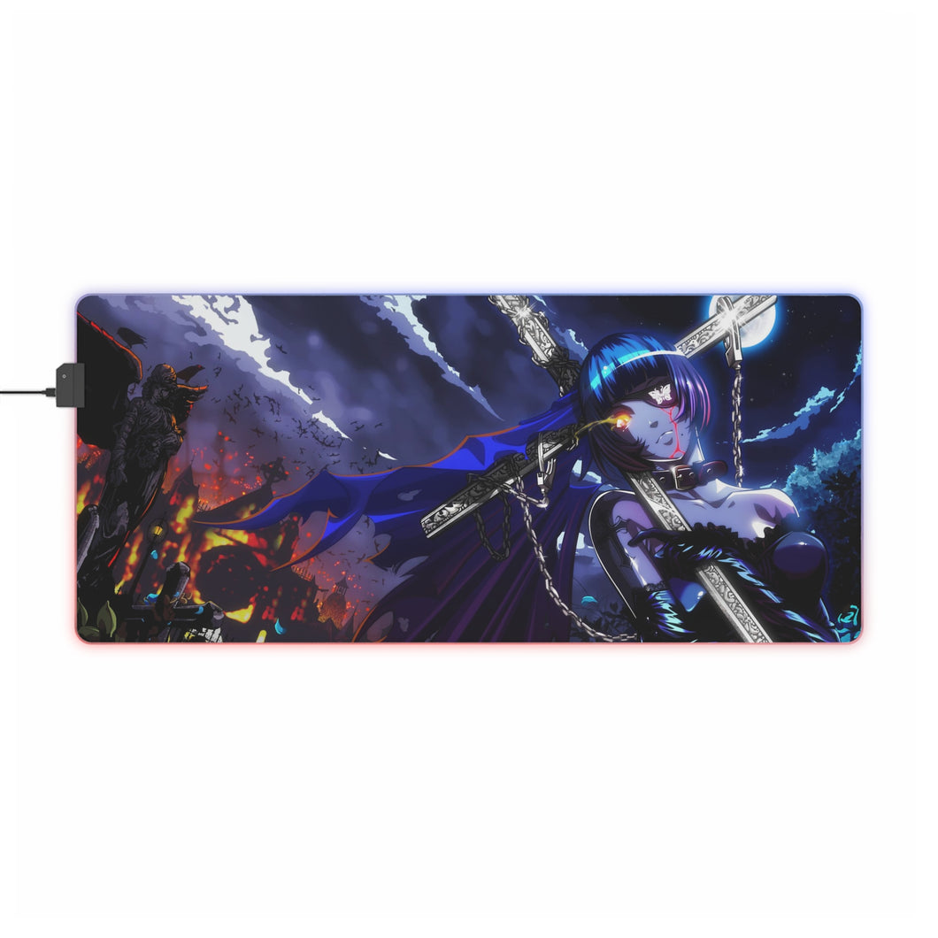 Tapis de souris LED RVB Ikki Tousen (tapis de bureau)