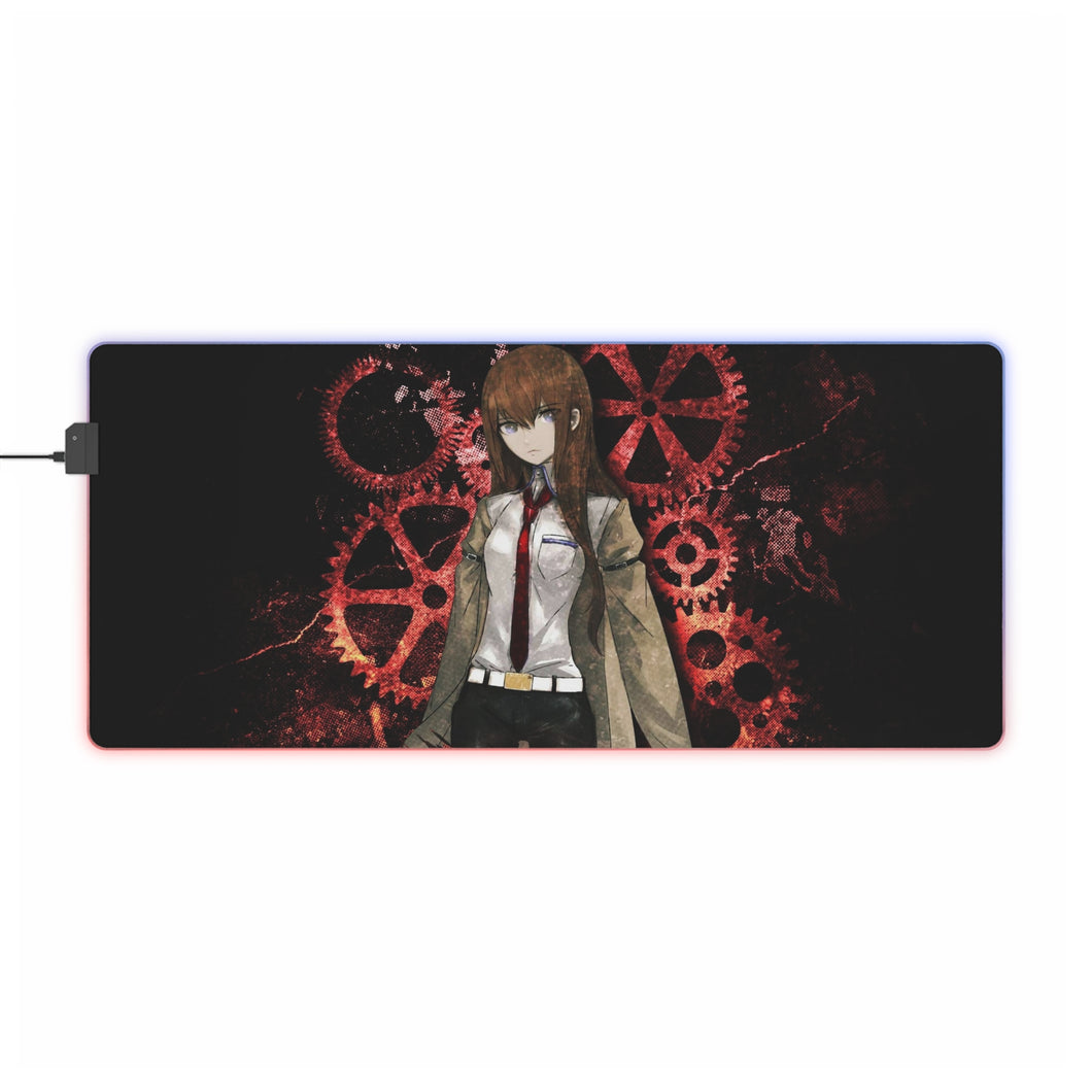 Tapis de souris LED RVB Makise Kurisu (tapis de bureau)