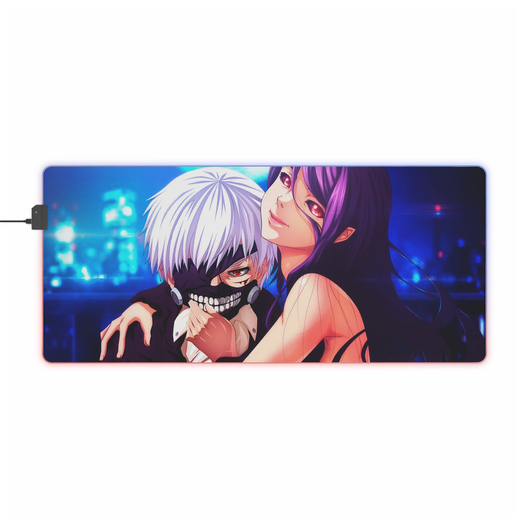 Tokyo Ghoul Ken Kaneki, Rize Kamishiro RGB LED Mouse Pad (Desk Mat)