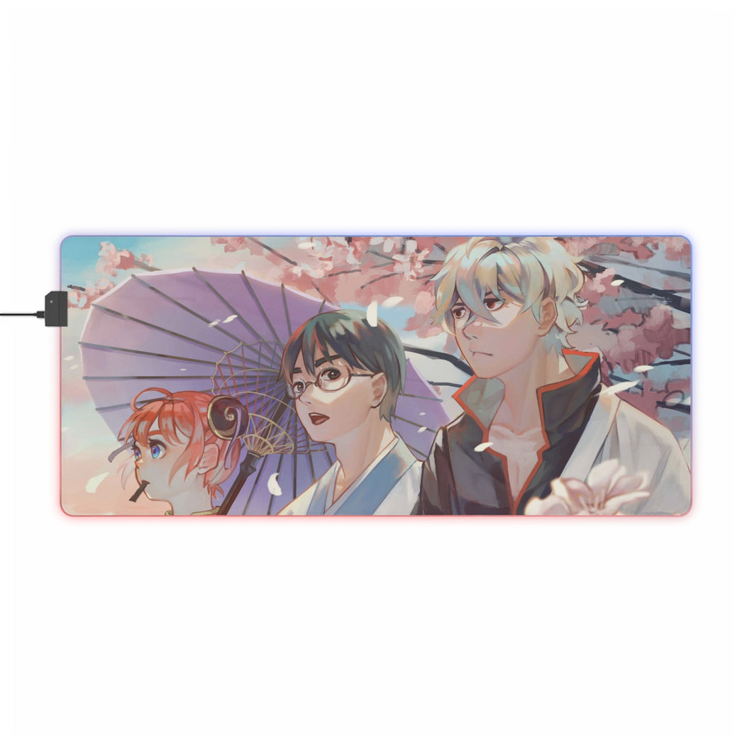 Gintama Gintoki Sakata, Kagura, Shimura Shinpachi RGB LED Mouse Pad (Desk Mat)